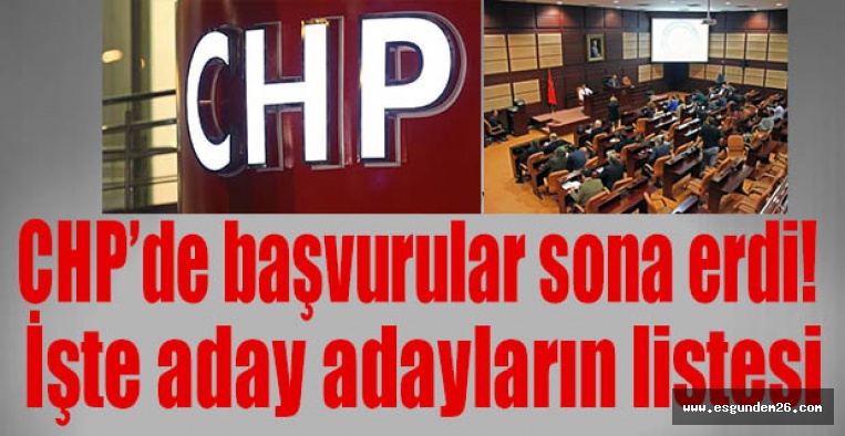 CHP'DE KİMLER ADAY ADAYLIĞI İÇİN BAŞVURDU