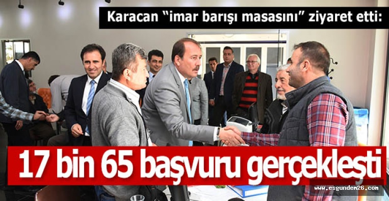 Karacan “imar barışı masasını” ziyaret etti: