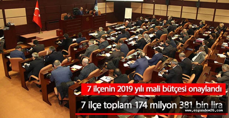 7 ilçenin 2019 yılı mali bütçesi onayland