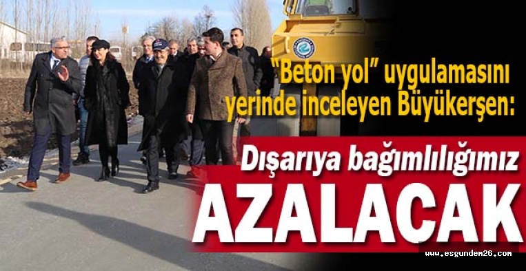 BETON YOL UYGULAMASI İNÖNÜ’DE BAŞLADI