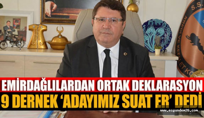 Emirdağlı 9 dernekten Suat Er’e destek açıklaması