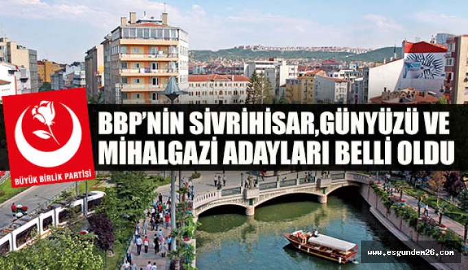 BBP’NİN 3 İLÇEDE BELEDİYE BAŞKAN ADAYI BELLİ OLDU