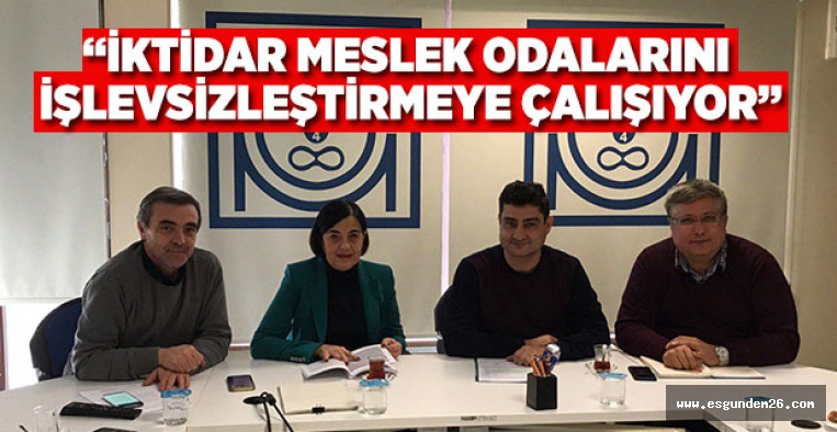 “İKTİDAR MESLEK ODALARINI İŞLEVSİZLEŞTİRMEYE ÇALIŞIYOR”