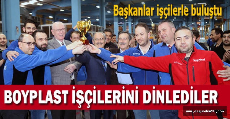 Başkanlar işçilerle buluştu