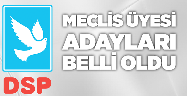 DSP'NİN MECLİS ÜYESİ ADAYLARI AÇIKLANDI