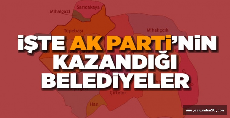 İŞTE AK PARTİ'NİN KAZANDIĞI BELEDİYELER