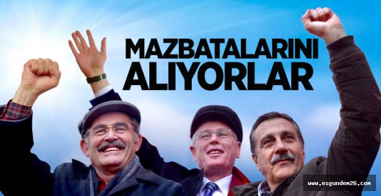 BAŞKANLAR MAZBATALARINI ALIYOR