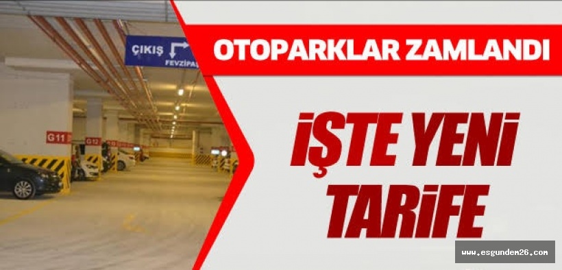 ESKİŞEHİR'DE OTOPARK ÜCRETLERİNE ZAM GELDİ