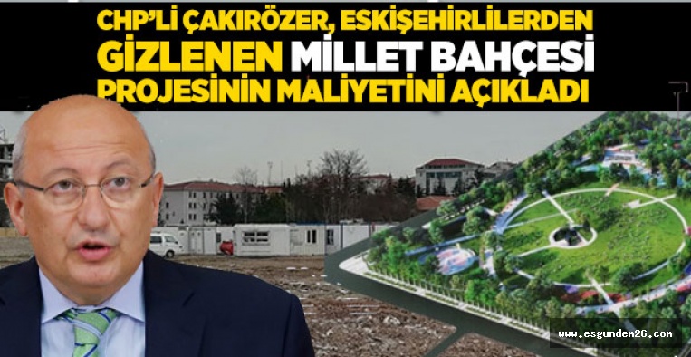 ‘ESKİŞEHİR’İN BAHÇESİ, ESKİŞEHİRLİLERDEN KAÇIRILDI’