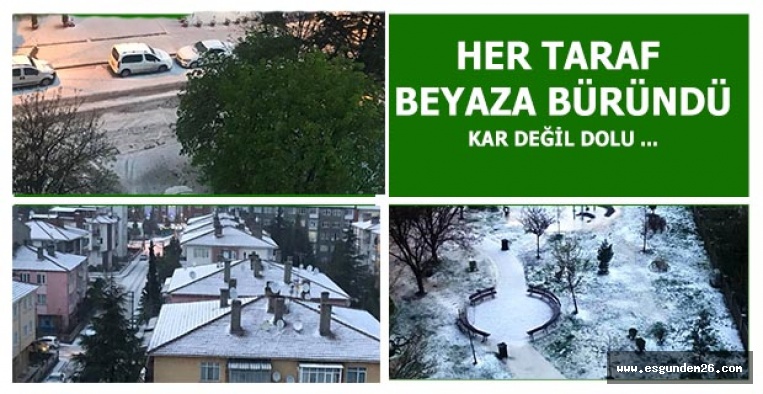 HER TARAF BEYAZA BÜRÜNDÜ