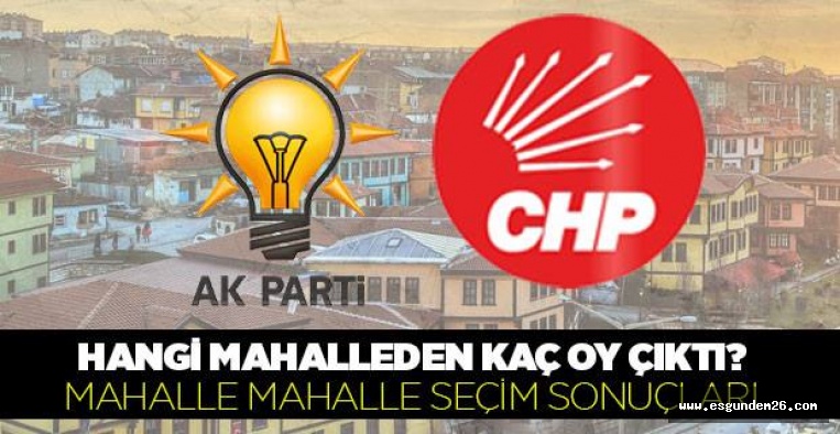 ODUNPAZARI’NDA MAHALLE MAHALLE SEÇİM SONUÇLARI