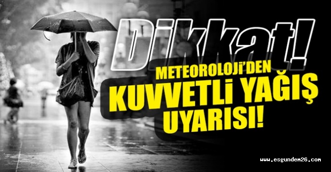 METEOROLOJİ UYARDI! ESKİŞEHİRLİLER YARINA DİKKAT!