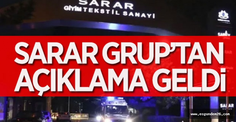 SARAR'DAN AÇIKLAMA GELDİ