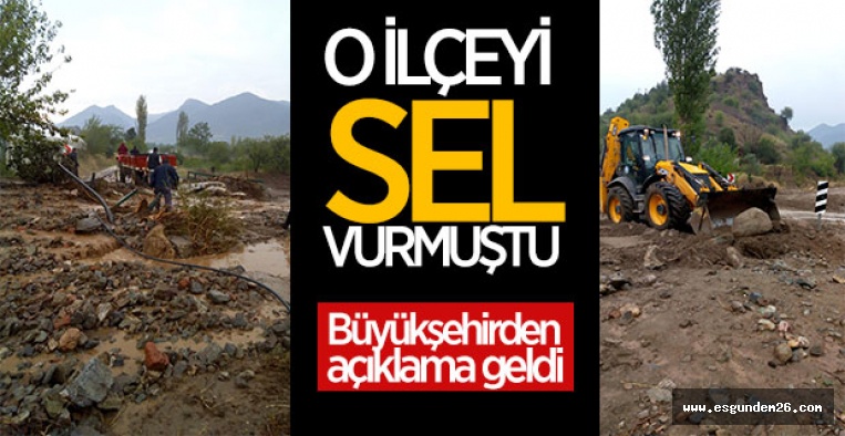 BÜYÜKŞEHİR'DEN SEL AÇIKLAMASI