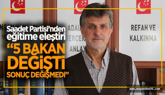 “EĞİTİM SİYASET ÜSTÜ TUTULMALIDIR”