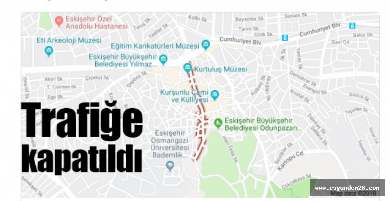 ESKİŞEHİR'DE BUGÜN O YOL KAPALI