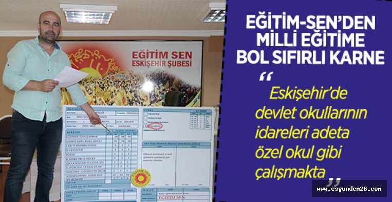 "MİLLİ EĞİTİM BAKANLIĞI SINIFTA KALDI"