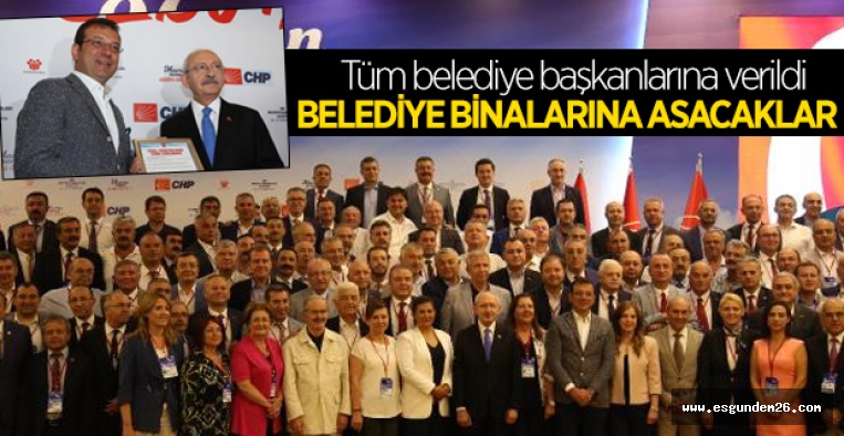 CHP'NİN 7 İLKESİ BELEDİYE BİNALARINA ASILACAK