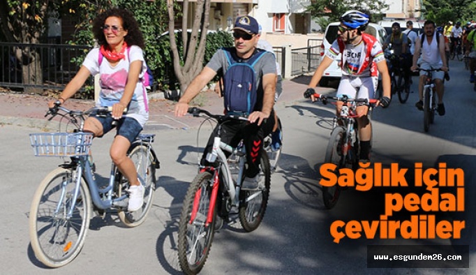 Sağlık için pedalladılar