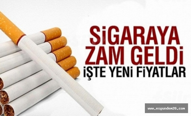 SİGARAYA ZAM GELDİ