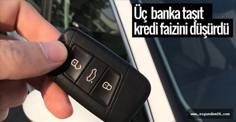 Üç kamu bankası taşıt kredi faizini düşürdü