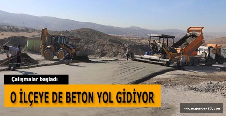 BETON YOL ÇALIŞMASI MİHALIÇÇIK’DA DA BAŞLADI