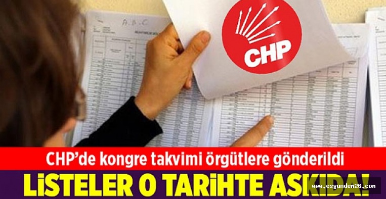 CHP'DE KONGRE TAKVİMİNİN AYRINTILARI