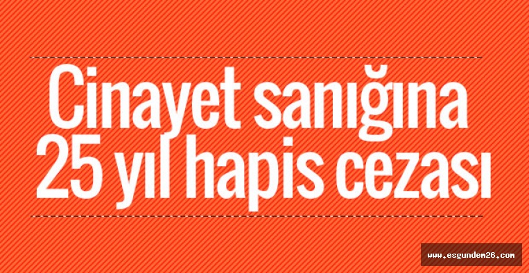 ESKİŞEHİR'DE CİNAYET SANIĞINA 25 YIL HAPİS CEZASI