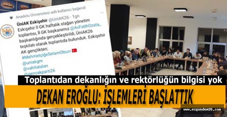 O TOPLANTI İÇİN İŞLEMLER BAŞLATILDI