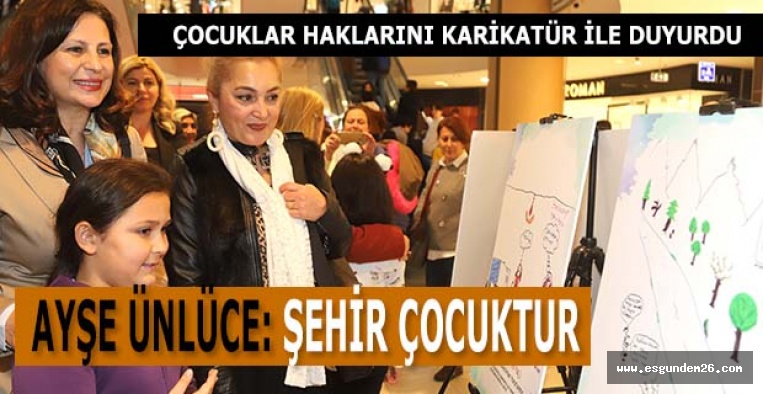 ÇOCUKLAR HAKLARINI KARİKATÜR İLE DUYURDU