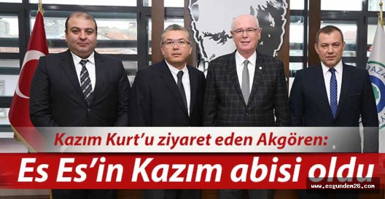 Eskişehirspor Başkanı Mustafa Akgören Kazım Kurt’u ziyaret etti