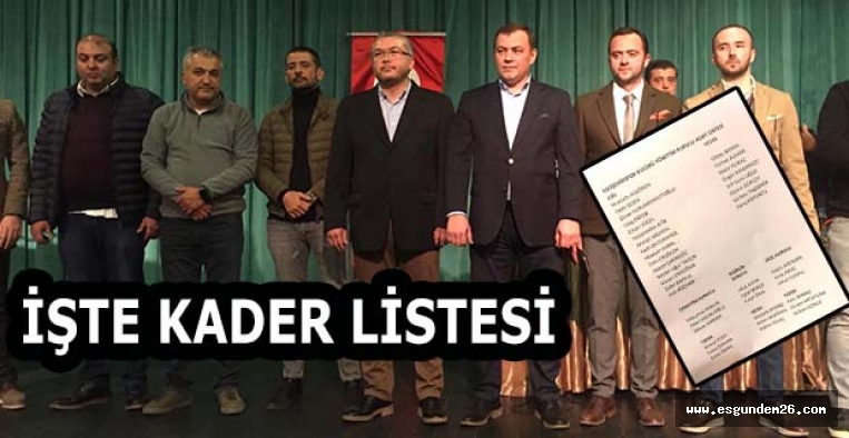 İŞTE KADER YÖNETİMİ