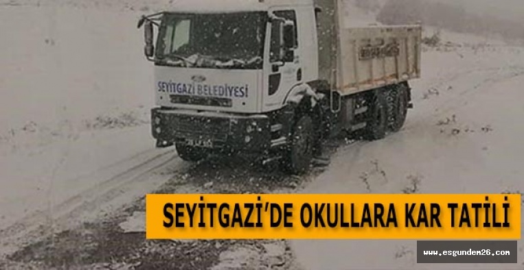 SEYİTGAZİ’DE OKULLARA KAR TATİLİ