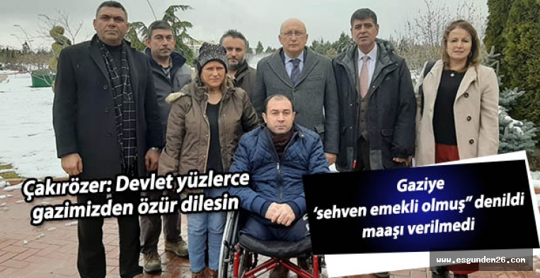 Gaziye ‘sehven emekli olmuş” denildi maaşı verilmedi