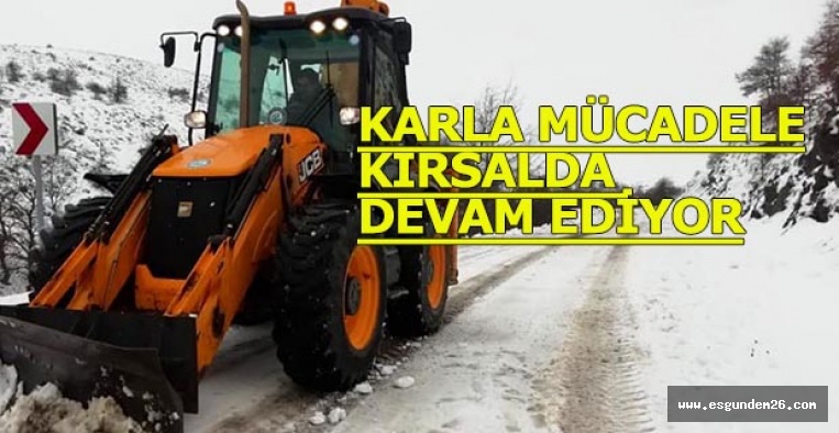 BÜYÜKŞEHİR’İN KARLA MÜCADELESİ KIRSALDA DEVAM EDİYOR