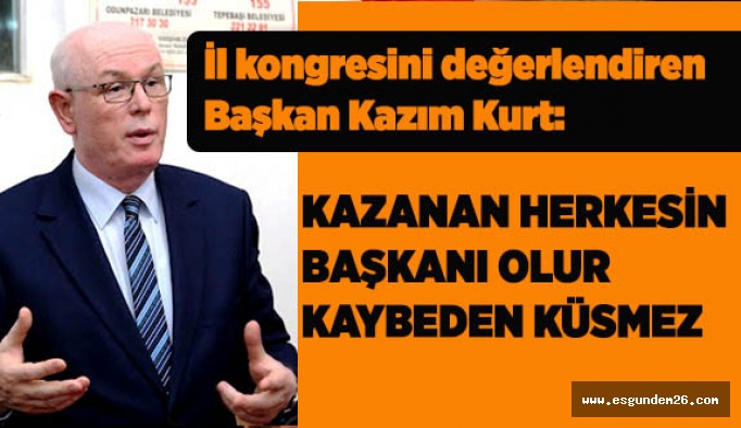 KAZIM KURT'TAN KONGREYE DAİR AÇIKLAMALAR