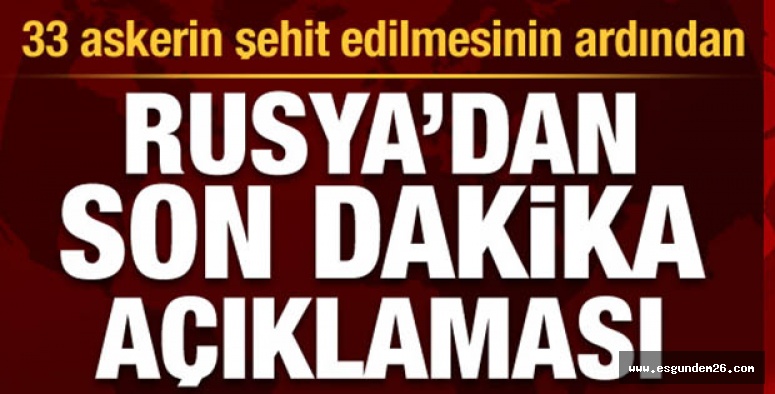 Rusya’dan açıklama: Saldırıda yer almadık