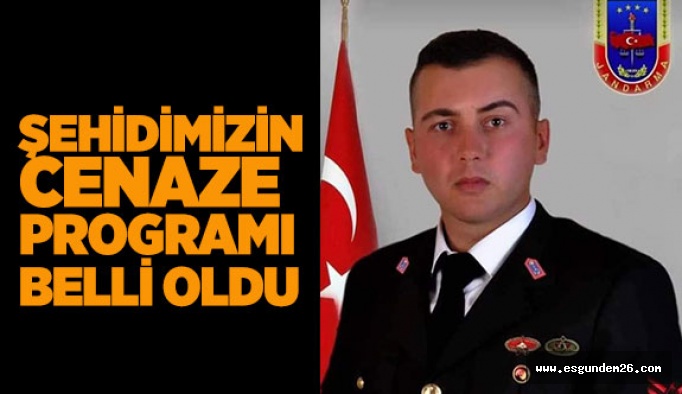 Şehidimizin cenaze programı belli oldu