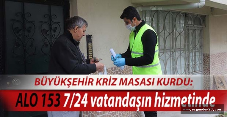 BÜYÜKŞEHİR KRİZ MASASI İLE 7/24 VATANDAŞIN YANINDA