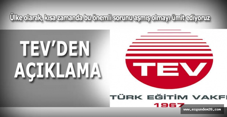 TEV'DEN KORONAVİRÜS AÇIKLAMASI