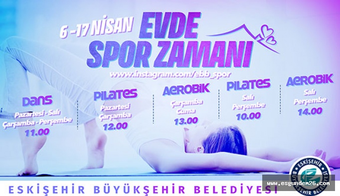 Büyükşehir 'evde spor zamanı' etkinliklerine başlıyor