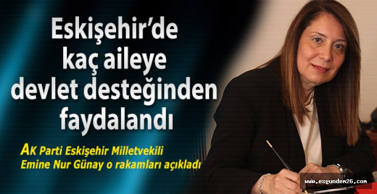 ESKİŞEHİR'DE DEVLET DESTEĞİNDEN FAYDALANANLARIN SAYISI BELLİ OLDU