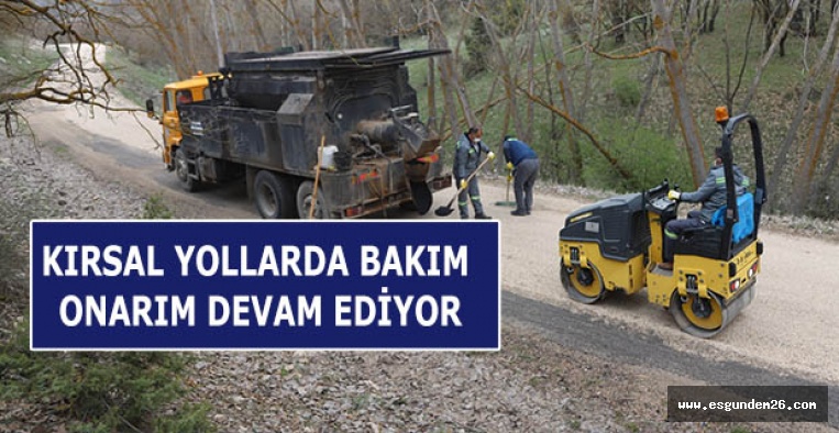 KIRSAL YOLLARDA BAKIM ONARIM DEVAM EDİYOR