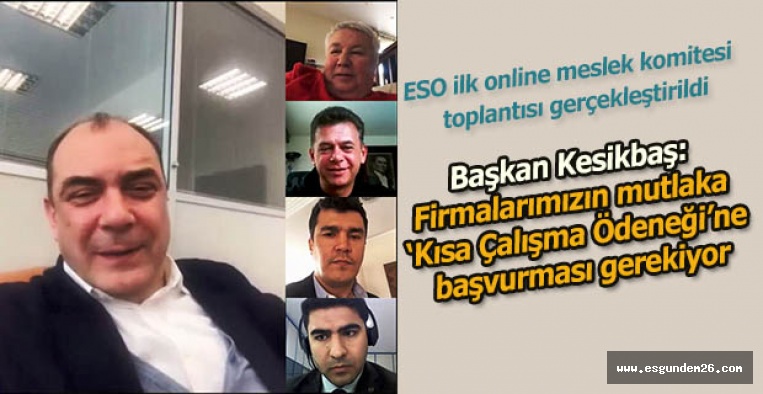 Online mesafede meslek komitesi toplantısı yapıldı