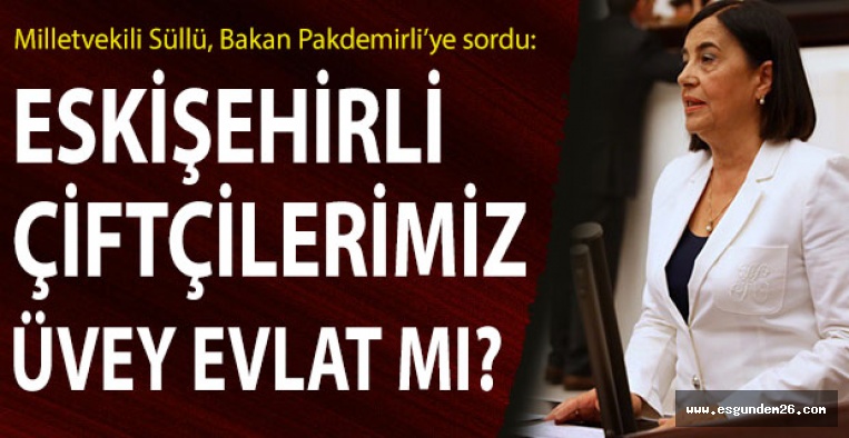 SÜLLÜ: ESKİŞEHİRLİ ÇİFTÇİLERİMİZ, ÜVEY EVLAT MI?