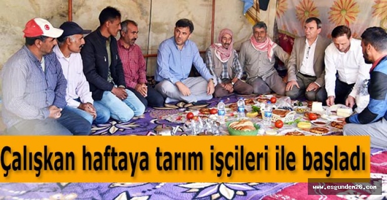 Çalışkan’dan mevsimlik tarım işçilerine ziyaret