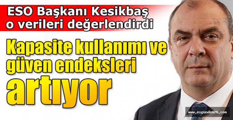 Kapasite kullanımı ve güven endeksleri artıyor