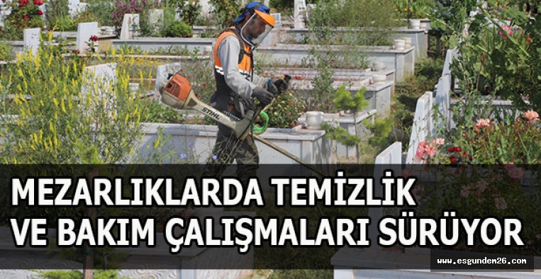 MEZARLIKLARDA  TEMİZLİK VE BAKIM ÇALIŞMALARI SÜRÜYOR