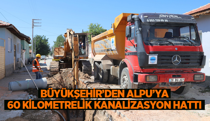 Alpu’da kanalizasyon çalışmaları başladı