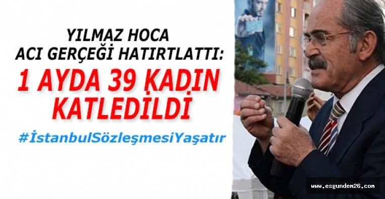 Büyükerşen: Bu topraklarda, #İstanbulSözleşmesini tartışıyor olmak son derece üzücü!